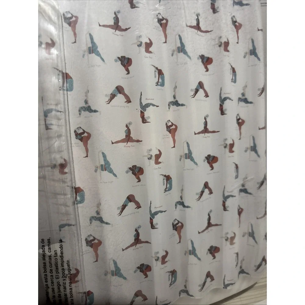 New Yoga Print Shower Curtain 70
